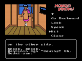 Maison Ikkoku screenshot: Kyoko stands in the doorway of her room, welcoming Yusaku inside.