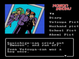 Maison Ikkoku screenshot: Yotsuya's photograph of memories. He's in high school flanked by Lum and Ataru from Urusei Yatsura. What a life he's led.